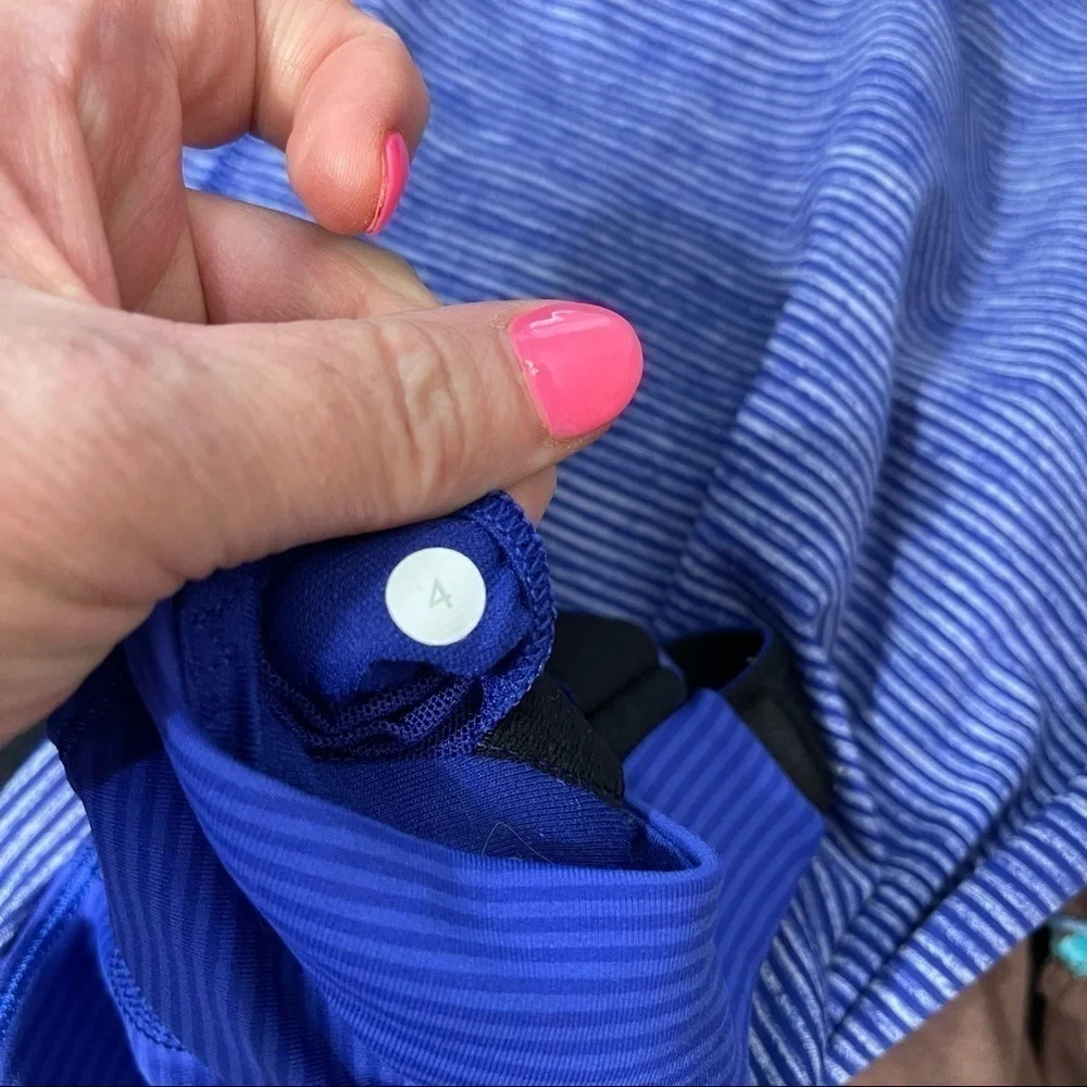 Lululemon Purple Cross Back Work Out Yoga Running Athletic Tank